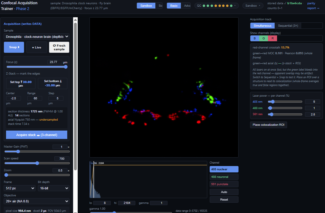 Microscopy Training Simulator